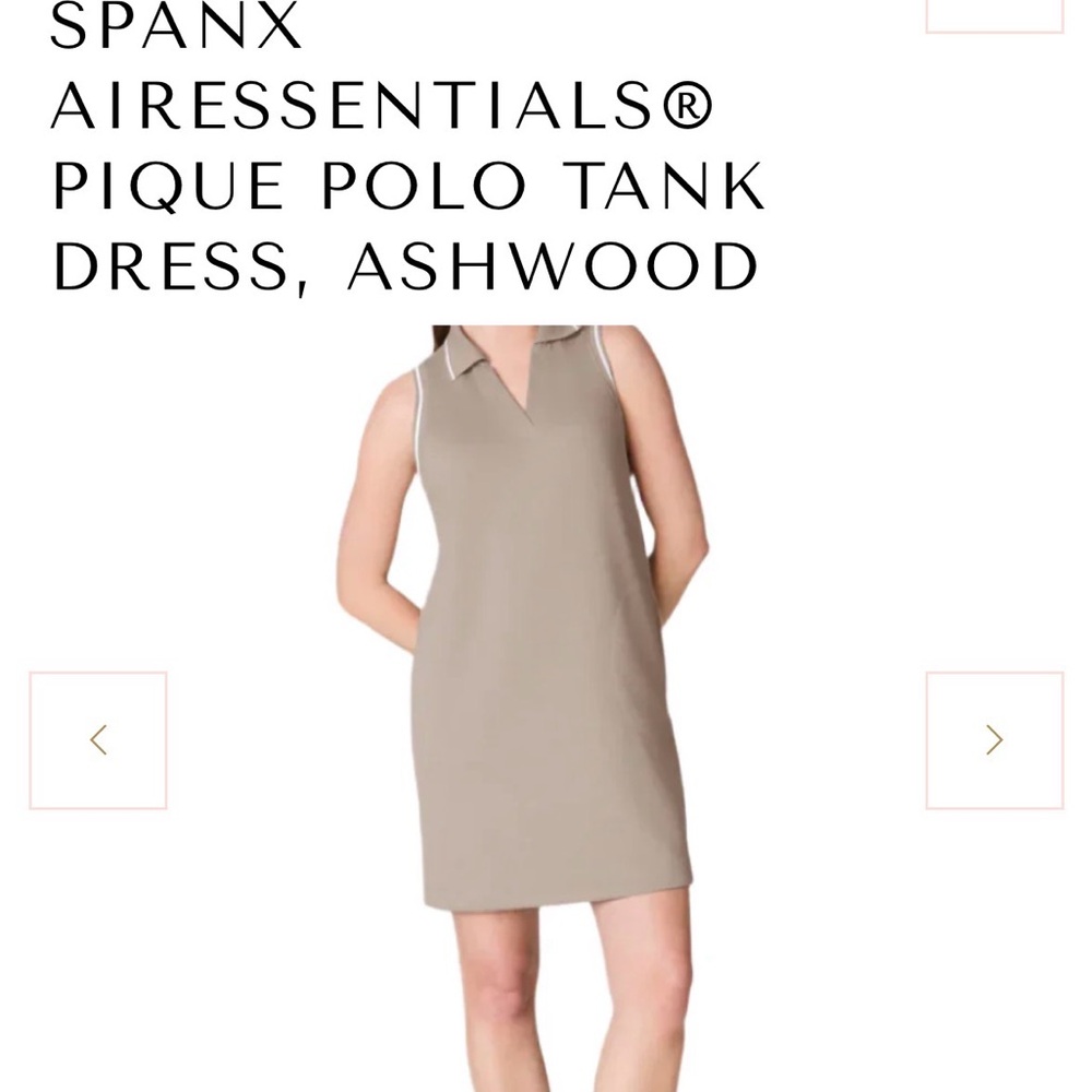SPANX Pique Polo Tank Mini Dress in Ashwood